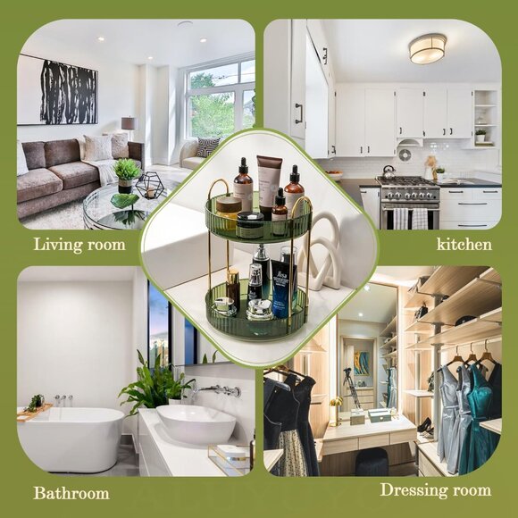 Women's Rotating Makeup Organizer, 360° Spinning Makeup Storage Holder - Picture 5 of 6